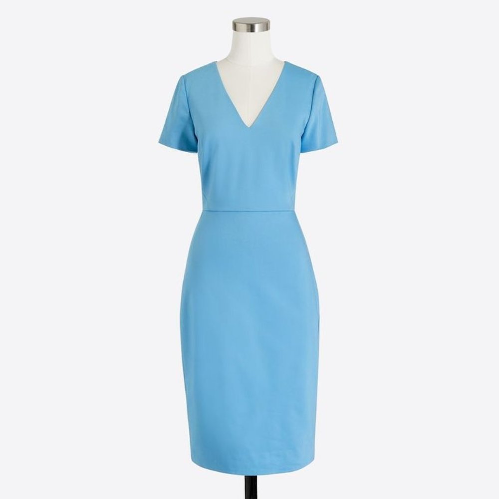 J. Crew Factory Blue Midi Dress